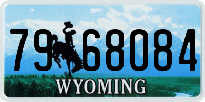 WY license plate 7968084