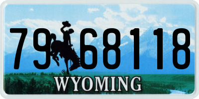 WY license plate 7968118