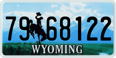 WY license plate 7968122