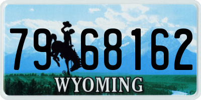 WY license plate 7968162
