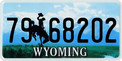 WY license plate 7968202