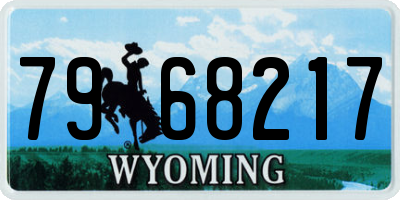 WY license plate 7968217
