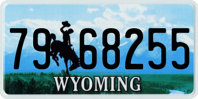 WY license plate 7968255