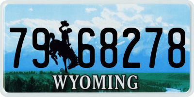 WY license plate 7968278
