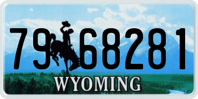 WY license plate 7968281