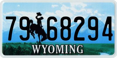 WY license plate 7968294