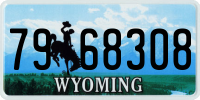 WY license plate 7968308