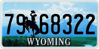 WY license plate 7968322
