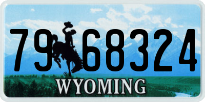 WY license plate 7968324