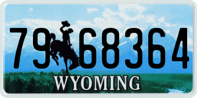 WY license plate 7968364