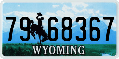 WY license plate 7968367