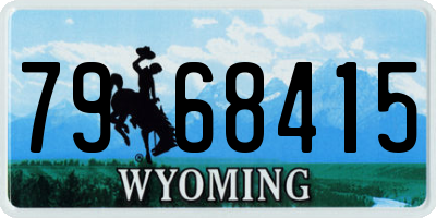 WY license plate 7968415