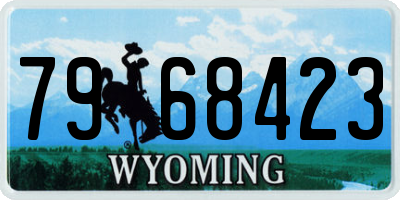 WY license plate 7968423