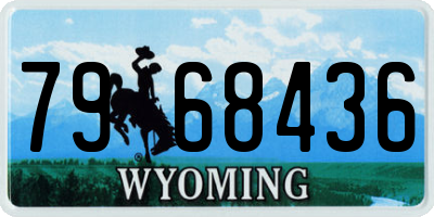 WY license plate 7968436