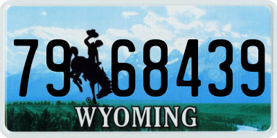 WY license plate 7968439