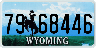 WY license plate 7968446