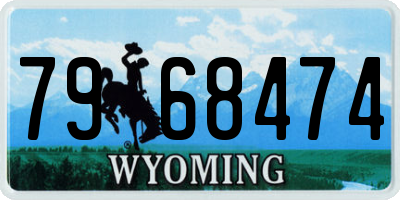 WY license plate 7968474