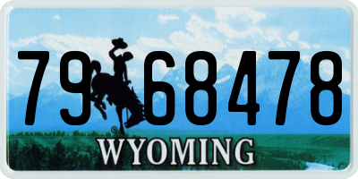 WY license plate 7968478