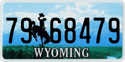 WY license plate 7968479