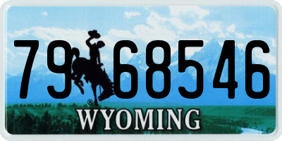 WY license plate 7968546