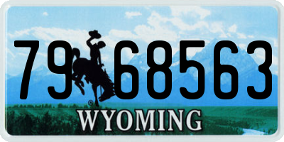 WY license plate 7968563