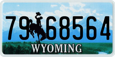 WY license plate 7968564