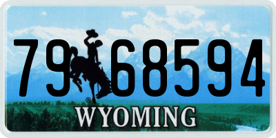 WY license plate 7968594
