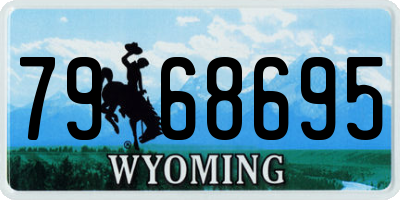 WY license plate 7968695