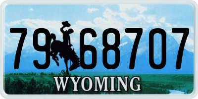 WY license plate 7968707