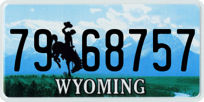 WY license plate 7968757