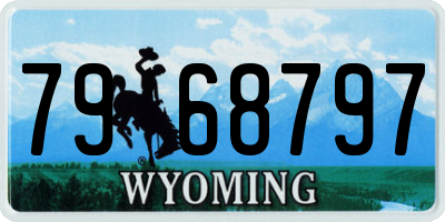 WY license plate 7968797