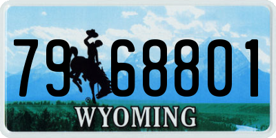 WY license plate 7968801