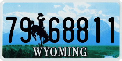 WY license plate 7968811