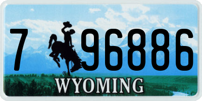 WY license plate 796886