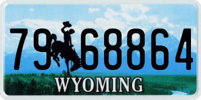 WY license plate 7968864