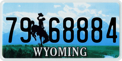 WY license plate 7968884