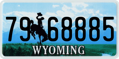 WY license plate 7968885