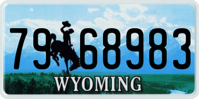 WY license plate 7968983