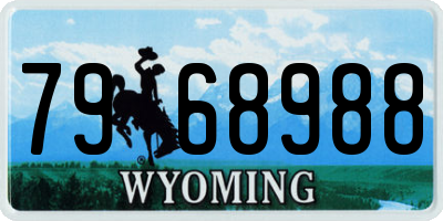 WY license plate 7968988