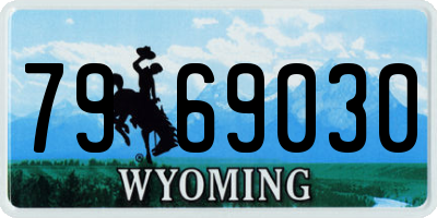 WY license plate 7969030