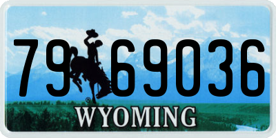WY license plate 7969036