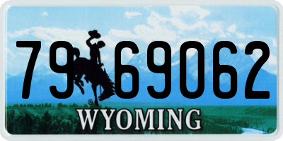 WY license plate 7969062