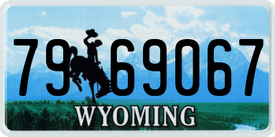 WY license plate 7969067