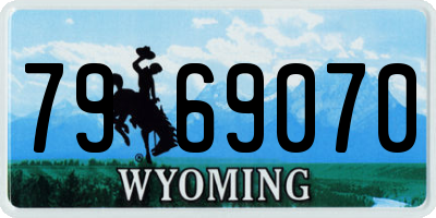 WY license plate 7969070