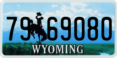 WY license plate 7969080