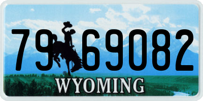 WY license plate 7969082