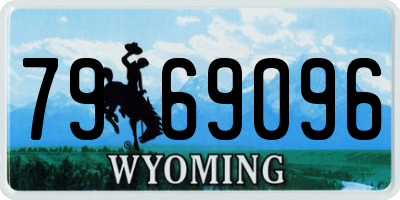 WY license plate 7969096