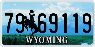 WY license plate 7969119