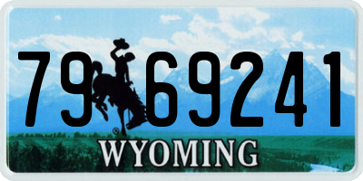 WY license plate 7969241