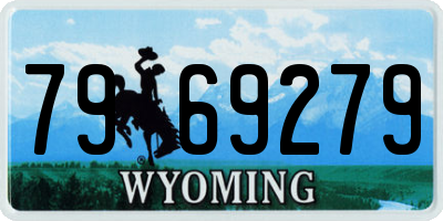 WY license plate 7969279